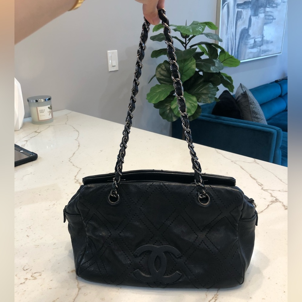 Chanel Calf Leather Boston Bag